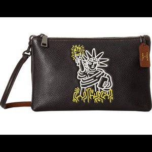 COPY - COACH Keith Haring Pebbled Leather Lyla Cr…